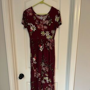 Old Navy Floral Burgundy Dress